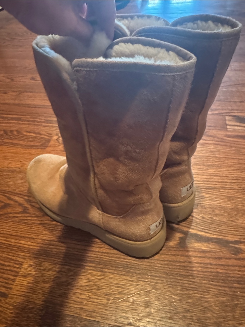 UGG Chestnut Shearling-Lined Slip-On Slippers